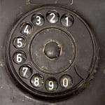 old industrial phone rotary dial