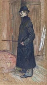 man, sketch by Henri De Toulouse-Lautrec