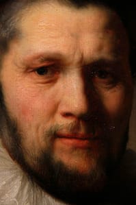 Rembrandt's painting of anxious man