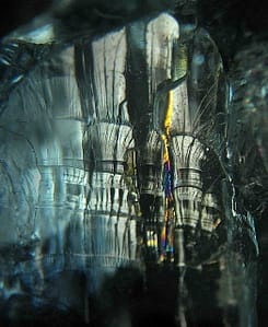 broken crystal, Fractured Aquamarine, photo by Sea Moon