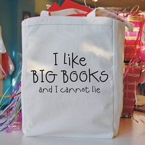 bag with logo I Like Big Books, source unknown