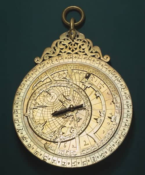 Middle-eastern arabic astrolabe in brass from 1291 AD